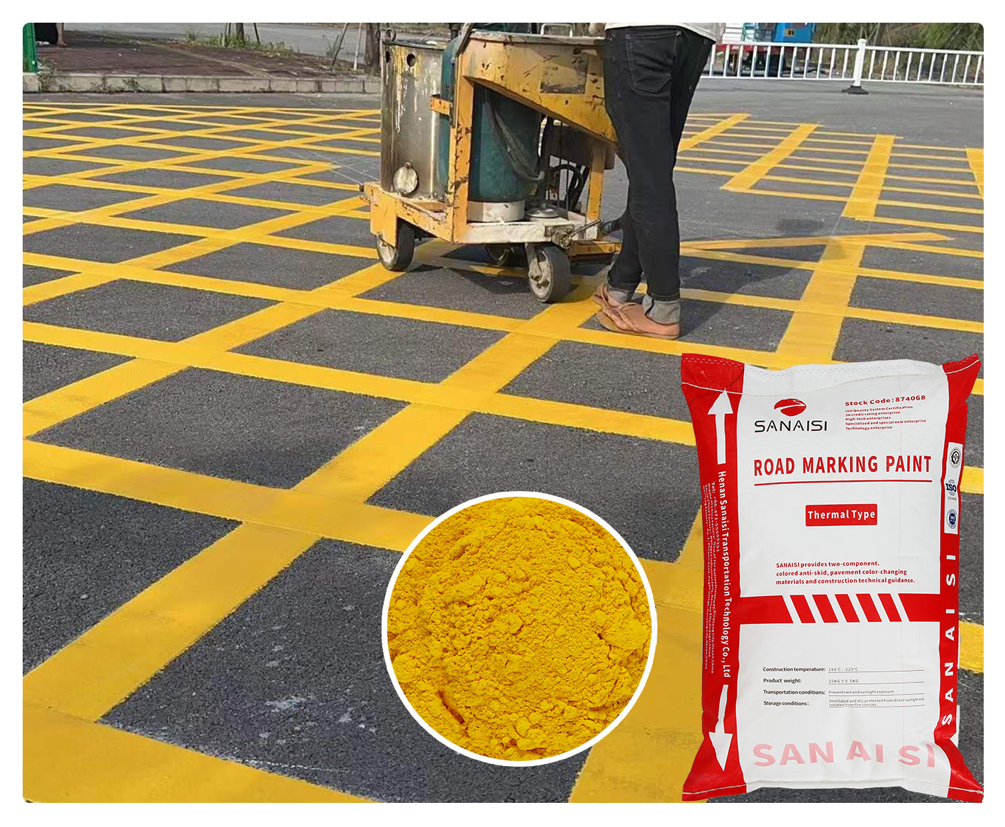 Reflective Thermoplastic Road Marking Paint